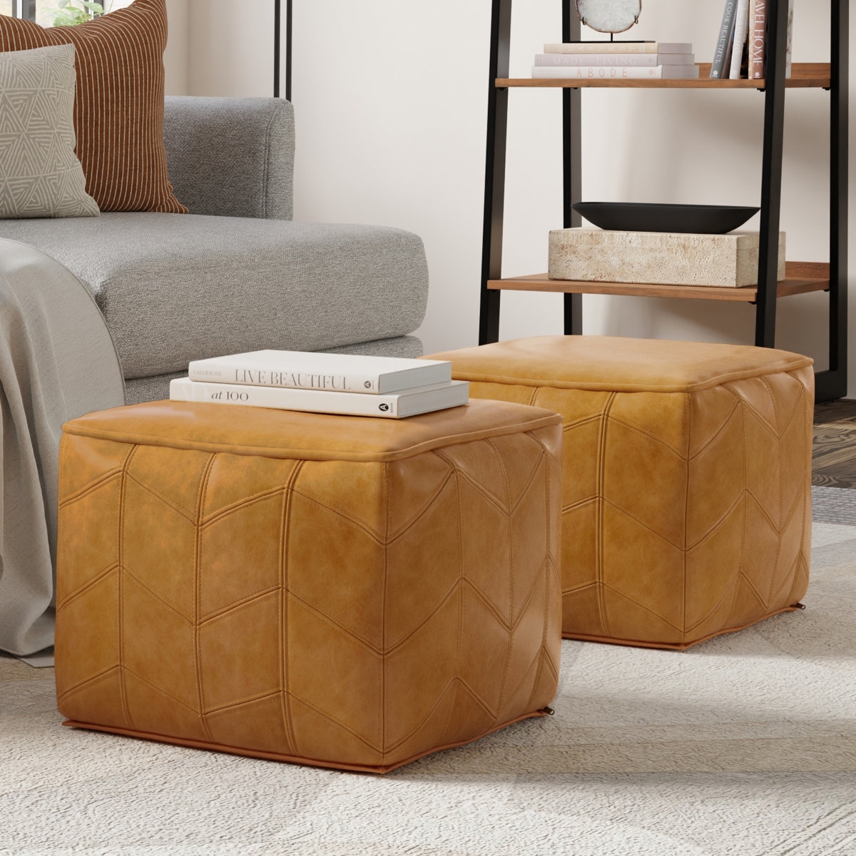 Peosta Upholstered Pouf - Image 1