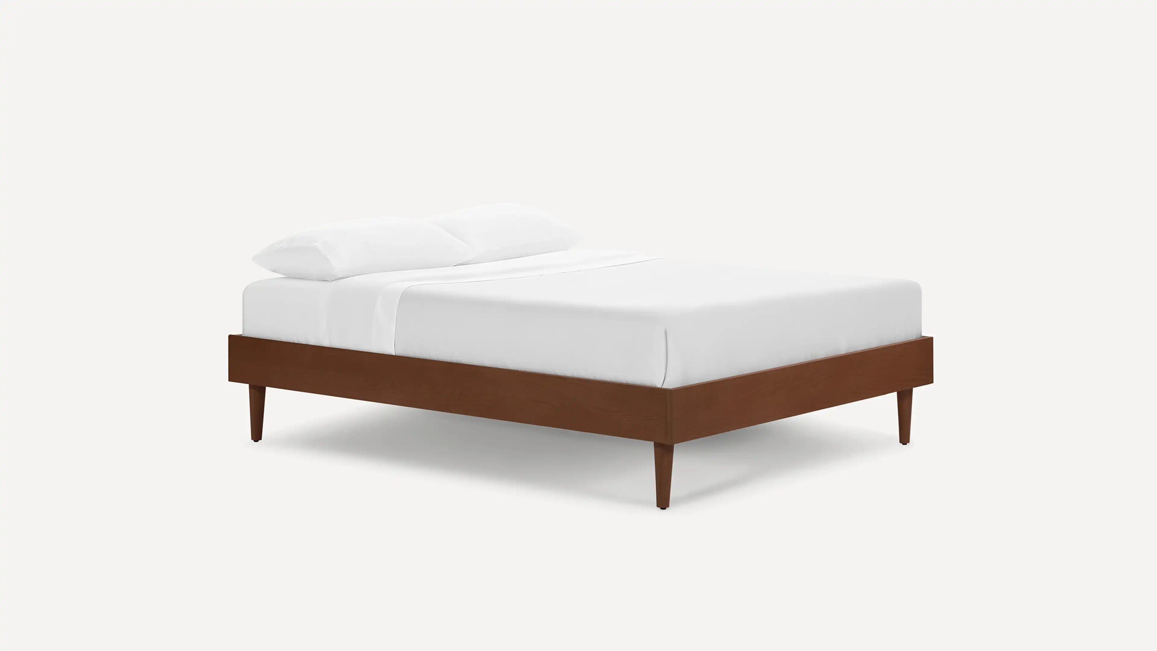 Chorus Bed Frame - Queen / Walnut - Wood / Tapered - Image 0