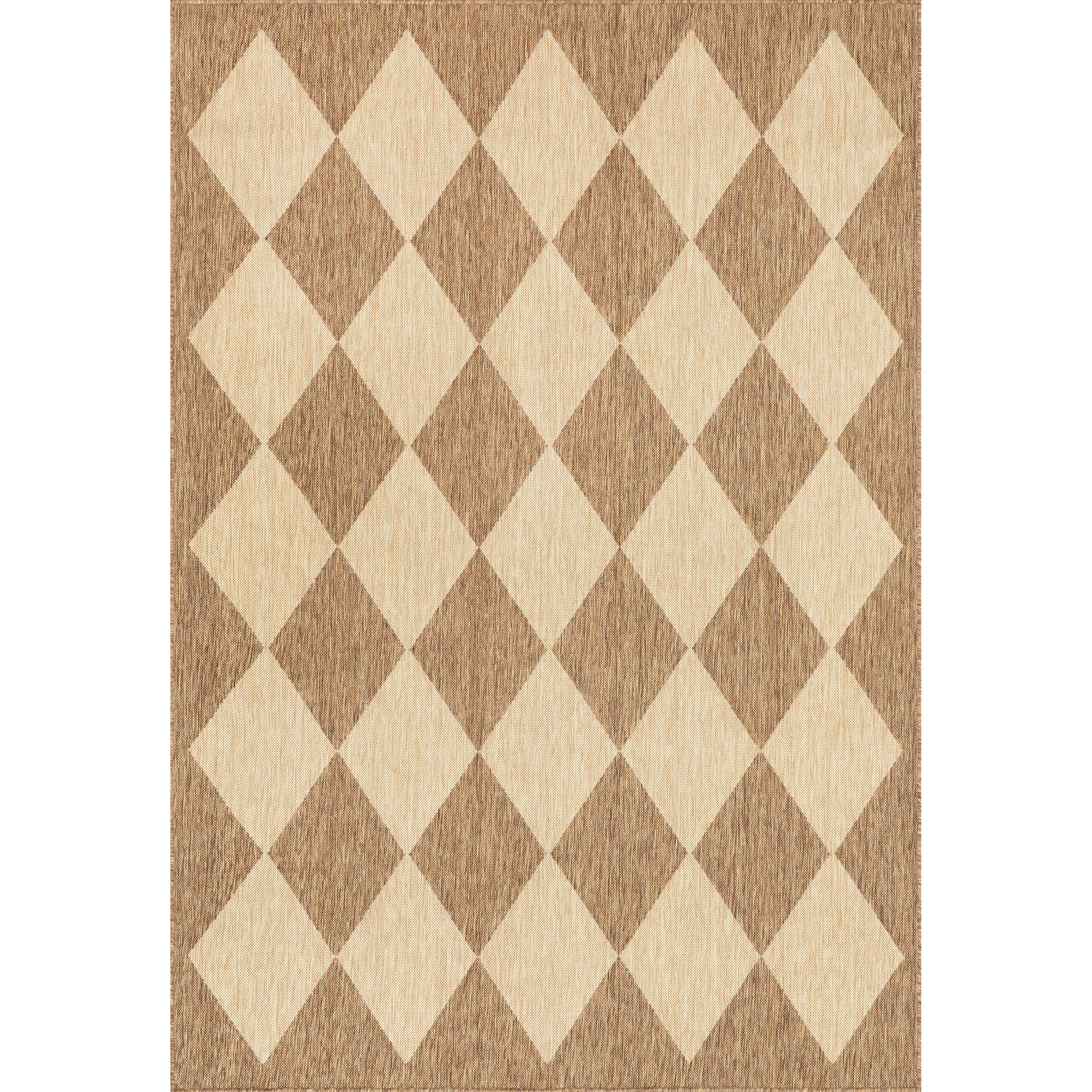 Sabina Diamond Trellis Indoor/Outdoor Area Rug, Beige, 8'x10' - Image 0