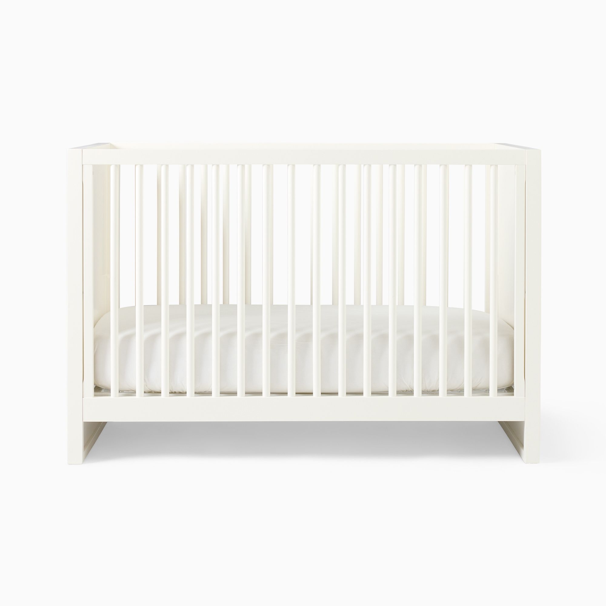 Quinn Crib and Lullaby Crib Mattress, Cerused White - Image 4