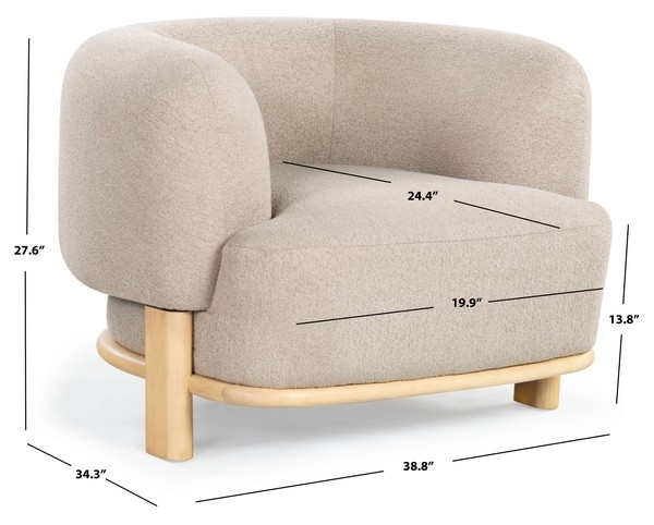 Oscar Boucle Accent Chair - Image 1