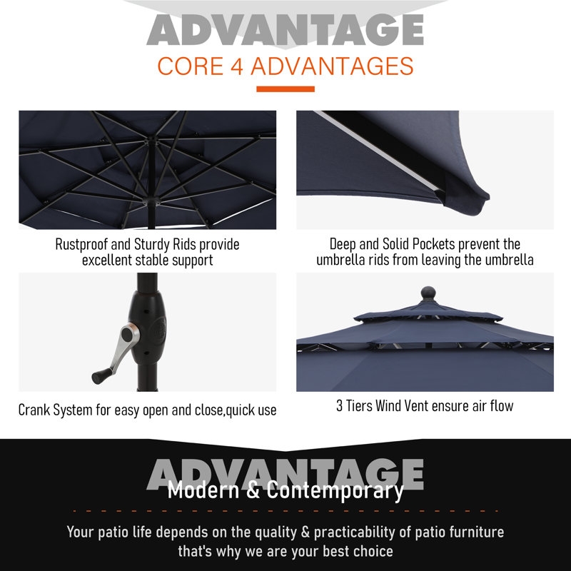 120'' Tilt Market Umbrella - Image 3