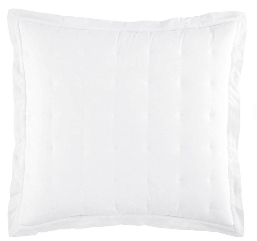 Cozy Cotton White Puff Sham - Euro - Image 0