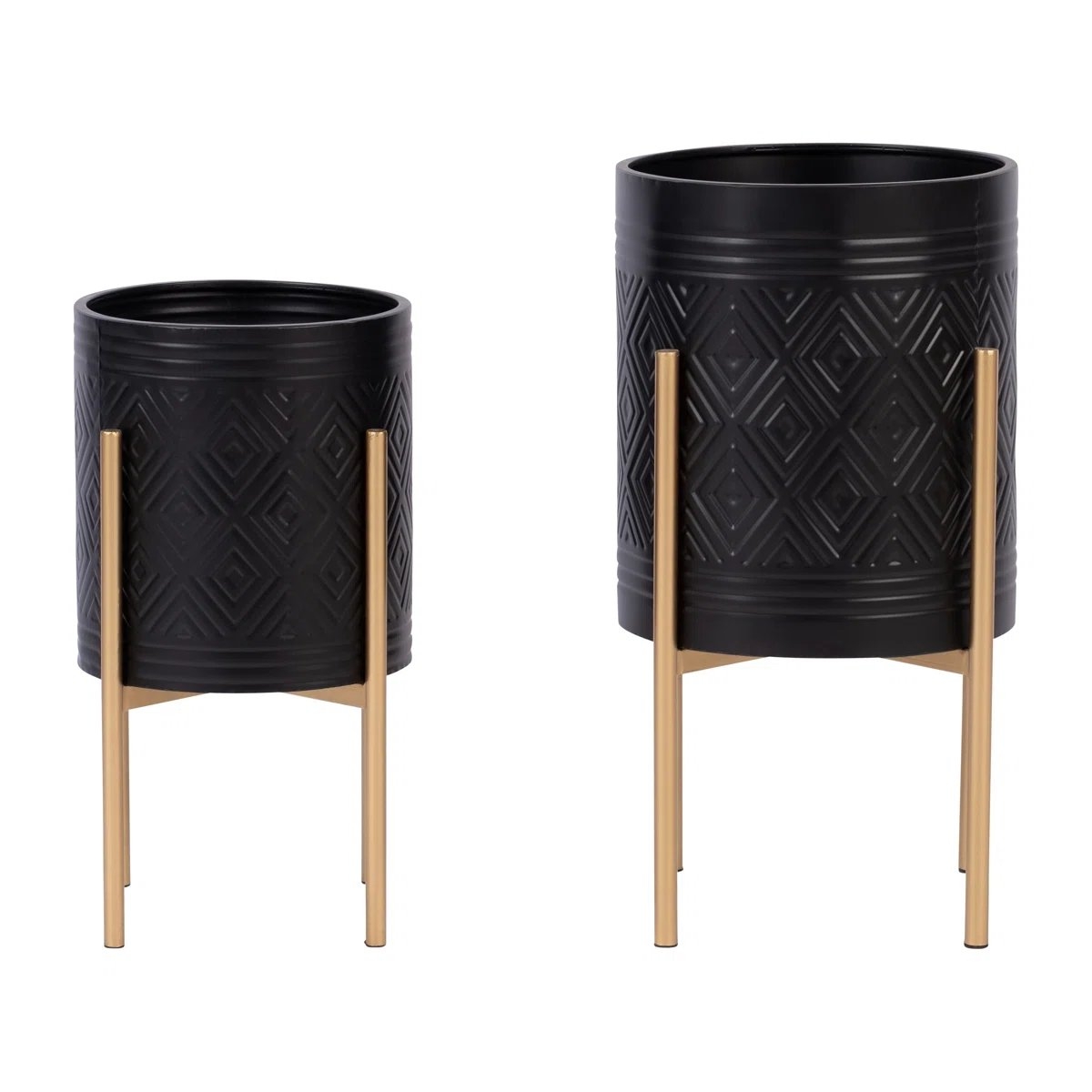 Aida 2 - Piece Metal Pot Planter Set - Image 0