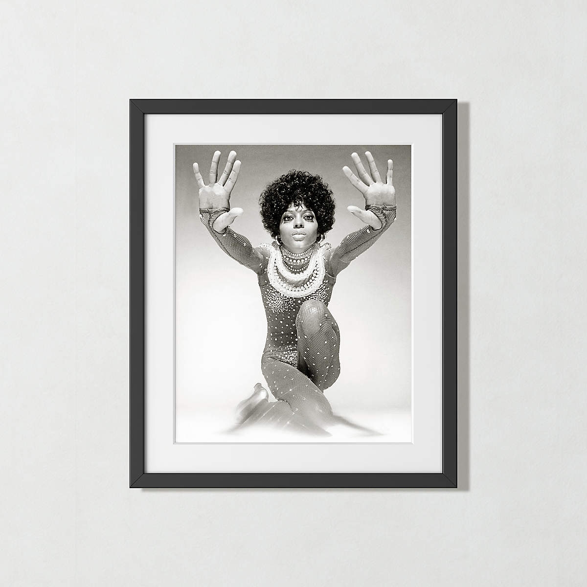 'Diana Ross Reaching Out' Photographic Print in Black Frame 25.5"x21.5" - Image 0