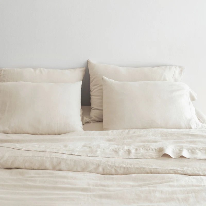 The Citizenry Stonewashed Linen Duvet Cover | Full/Queen | Duvet Only | Ivory - Image 0