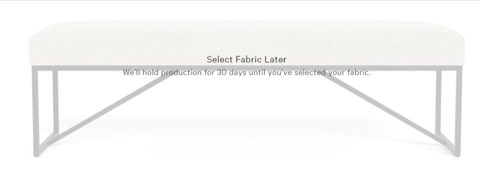 Otto Bench - Decide Later fabric - Matte Black Otto Bench Leg - 60" - Image 0