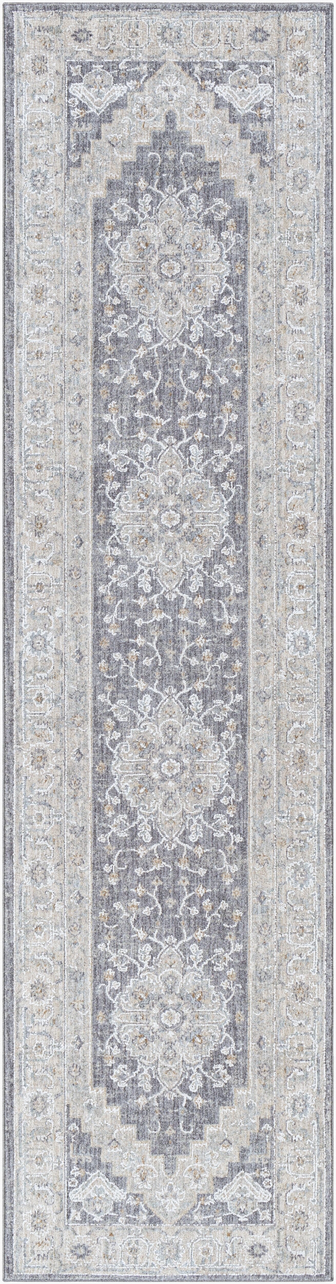 Avant Garde Gray Indoor 2'7" x 7'3" Machine Woven Rug - Image 0