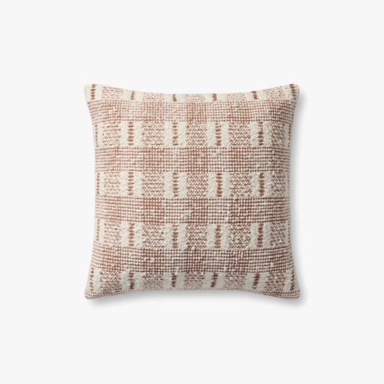 Pll0185 Ivory / Rust Pillow - Image 0