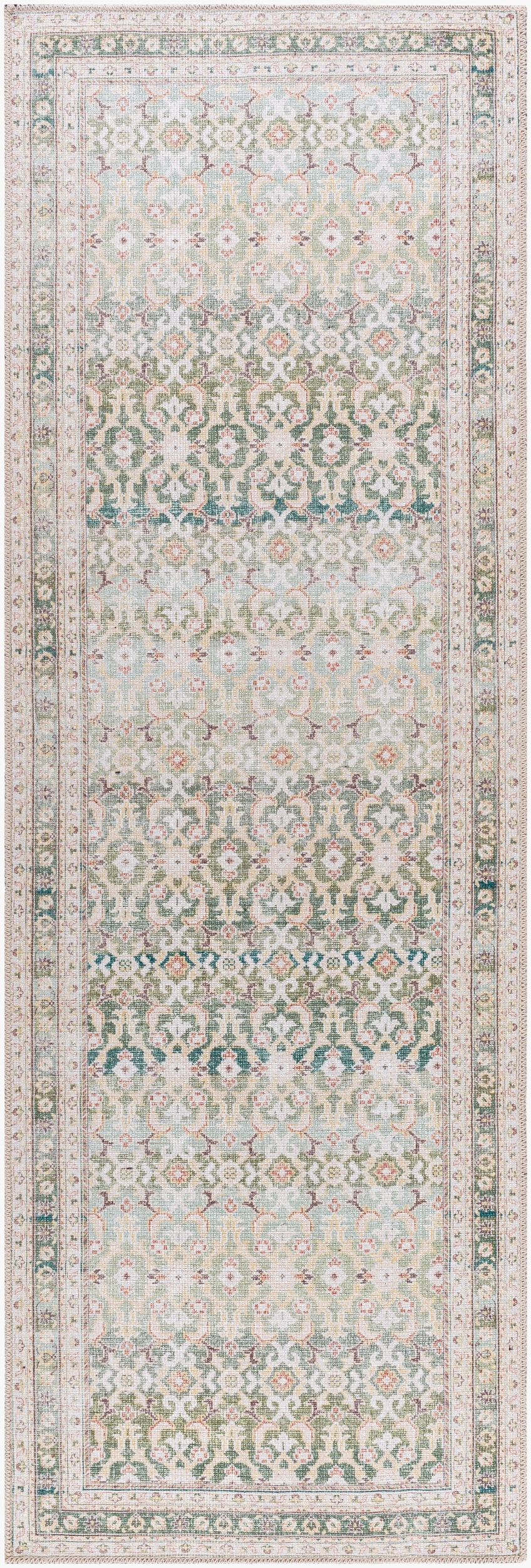 Rainier Beige Indoor 2'7" x 7'10" Machine Woven Rug - Image 0
