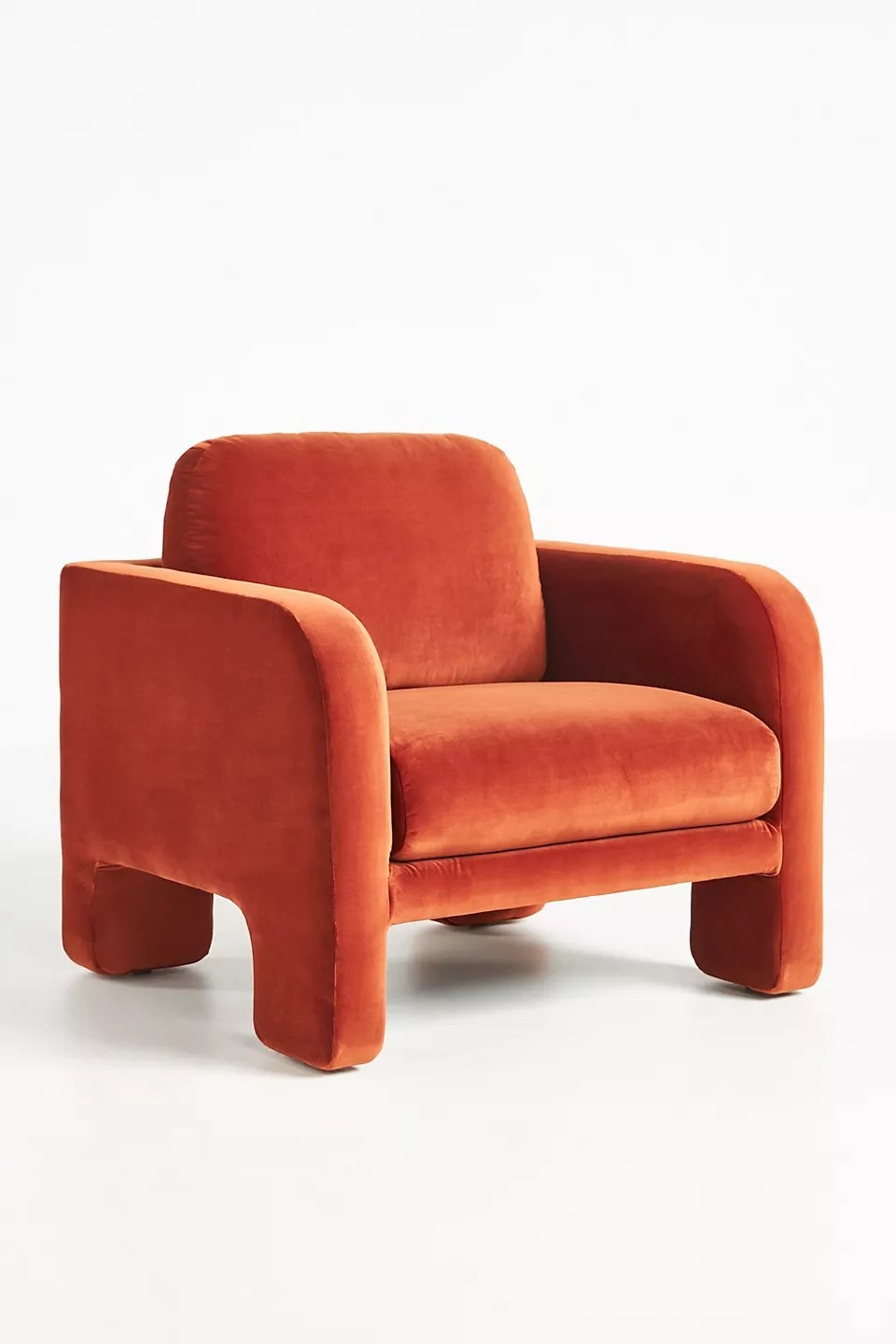 Velvet Lawson Chair - Image 1