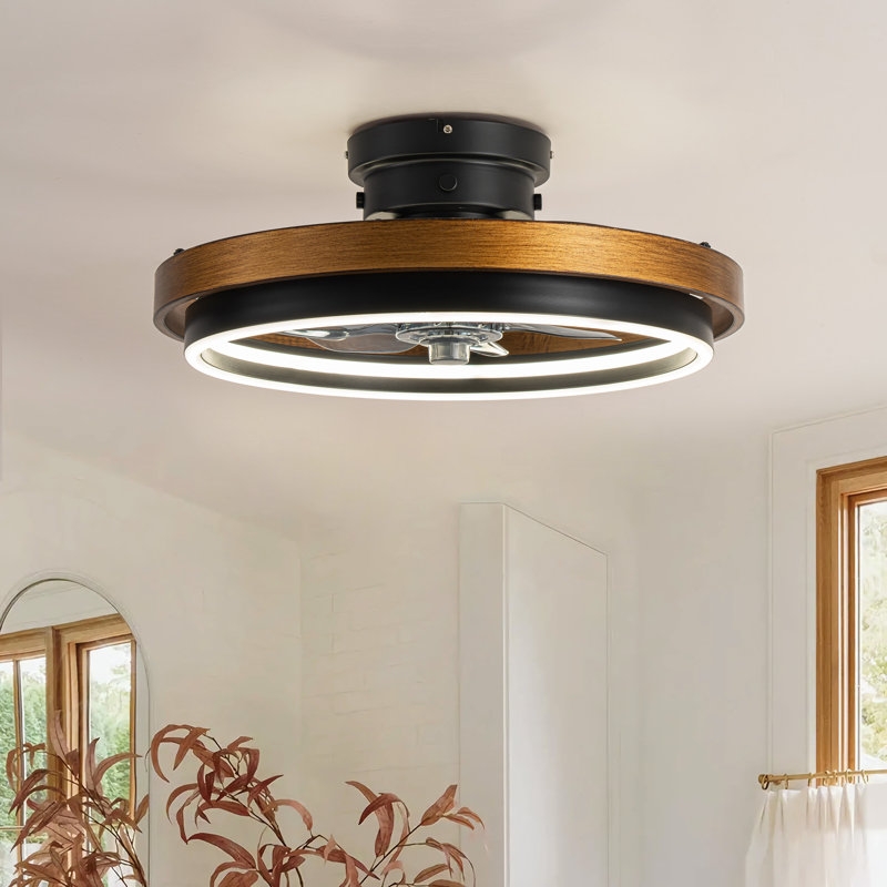 Farmhouse Ceiling Fan With LED Light Fandelier - Image 0