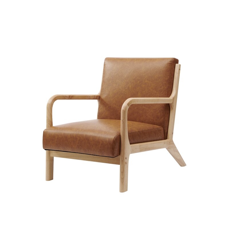 Barrick Vegan Leather Armchair - Image 1