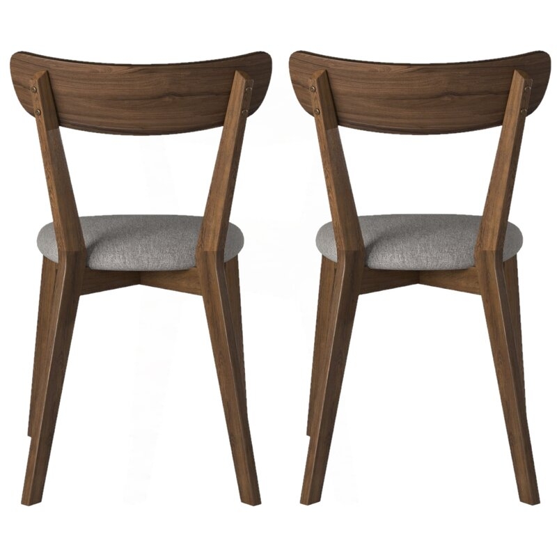 Winona Side Chair in Walnut/Gray (Set of 2) - Image 4