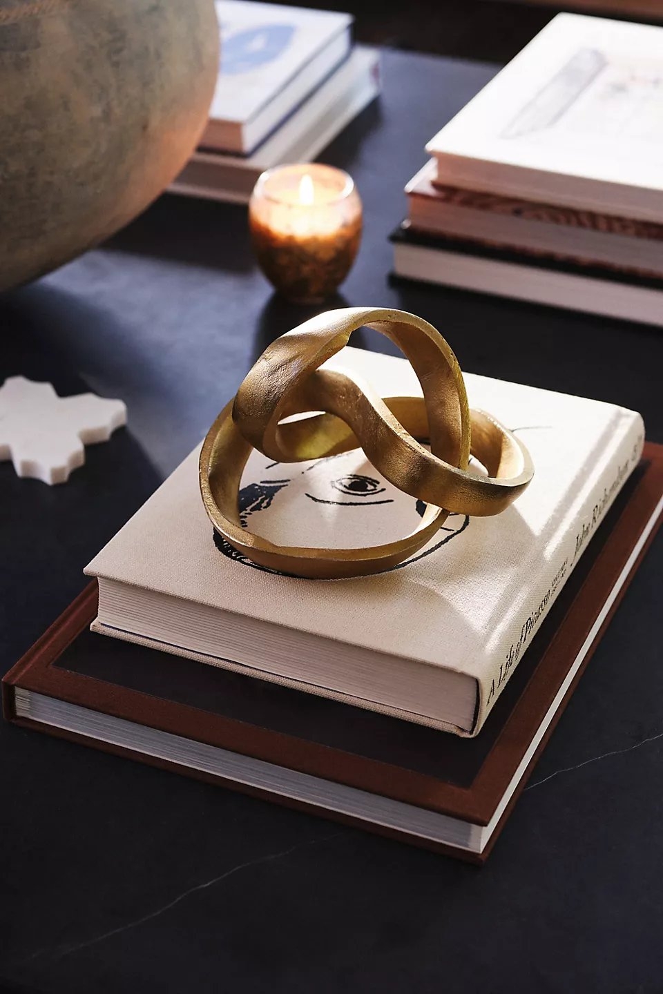 Knotted Decorative Object By Anthropologie in Gold - Image 2