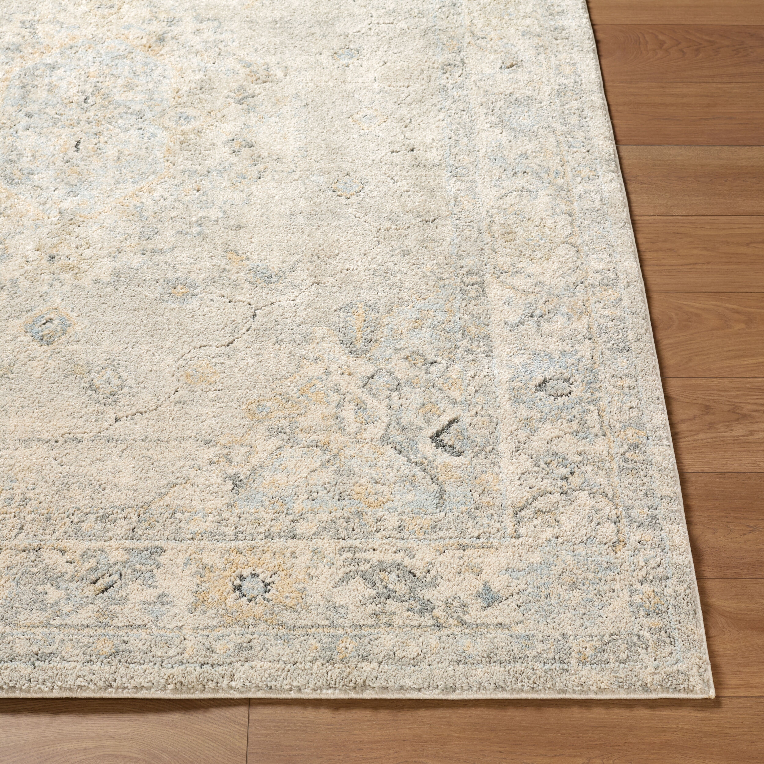 Avellino Beige Indoor 7'10" x 10' Machine Woven Rug - Image 1