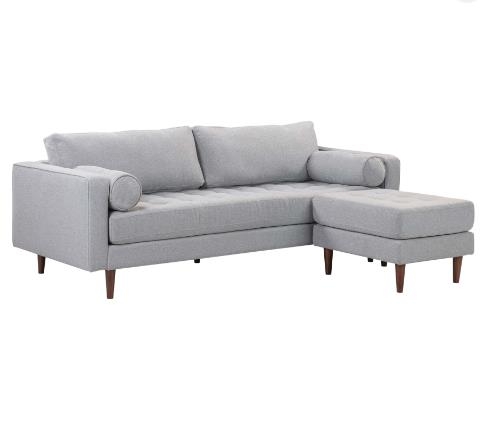 Cave Gray Tweed Sectional - Image 0