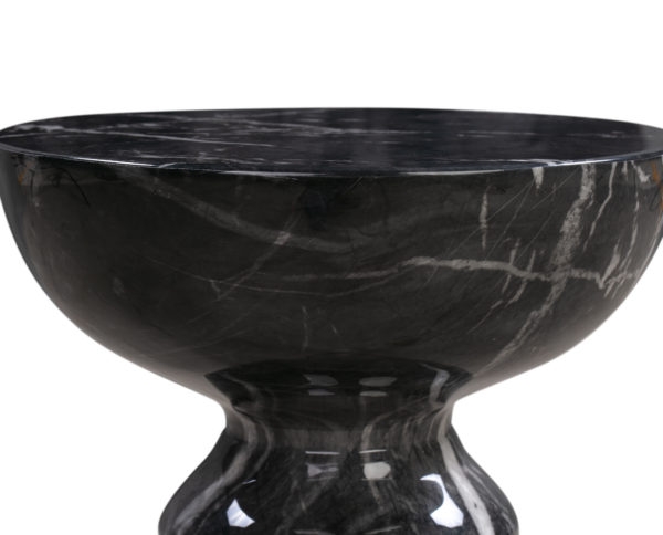 Alessandra Black Marble Side Table - Image 2