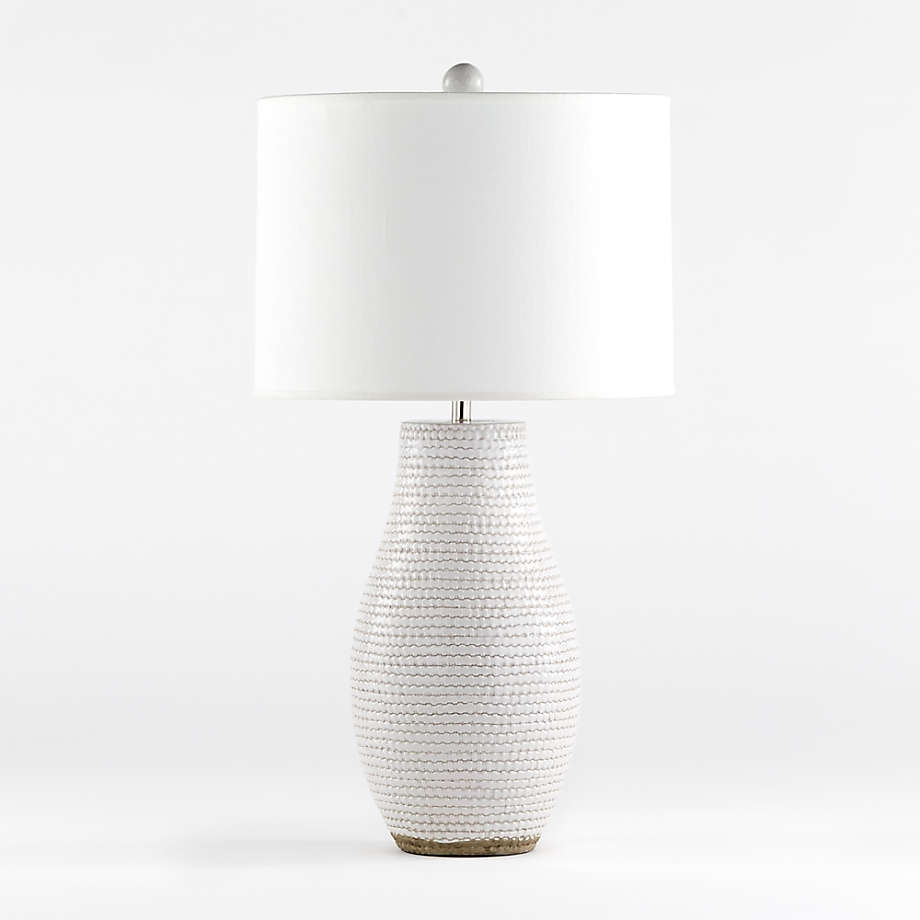 Cane White Table Lamp, Set of 2 - Image 0