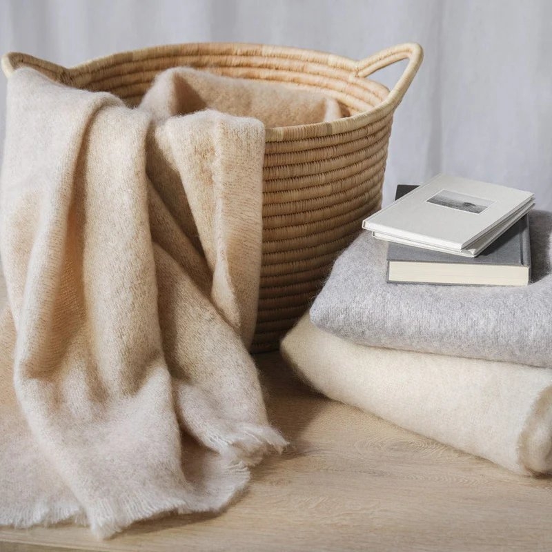 The Citizenry Rowan Mohair Throw | Ecru - Image 3