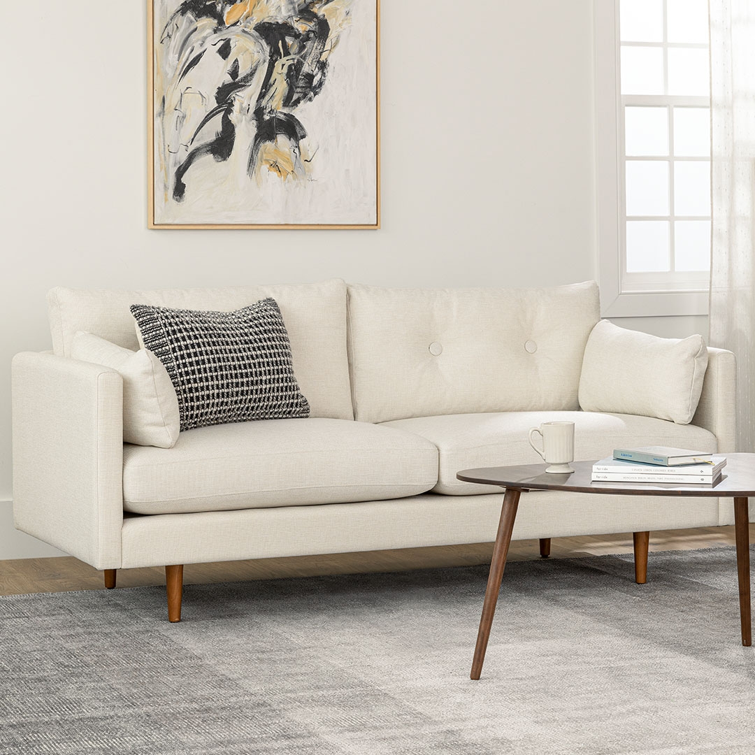 Anton 74" Loveseat - Limestone - Image 5