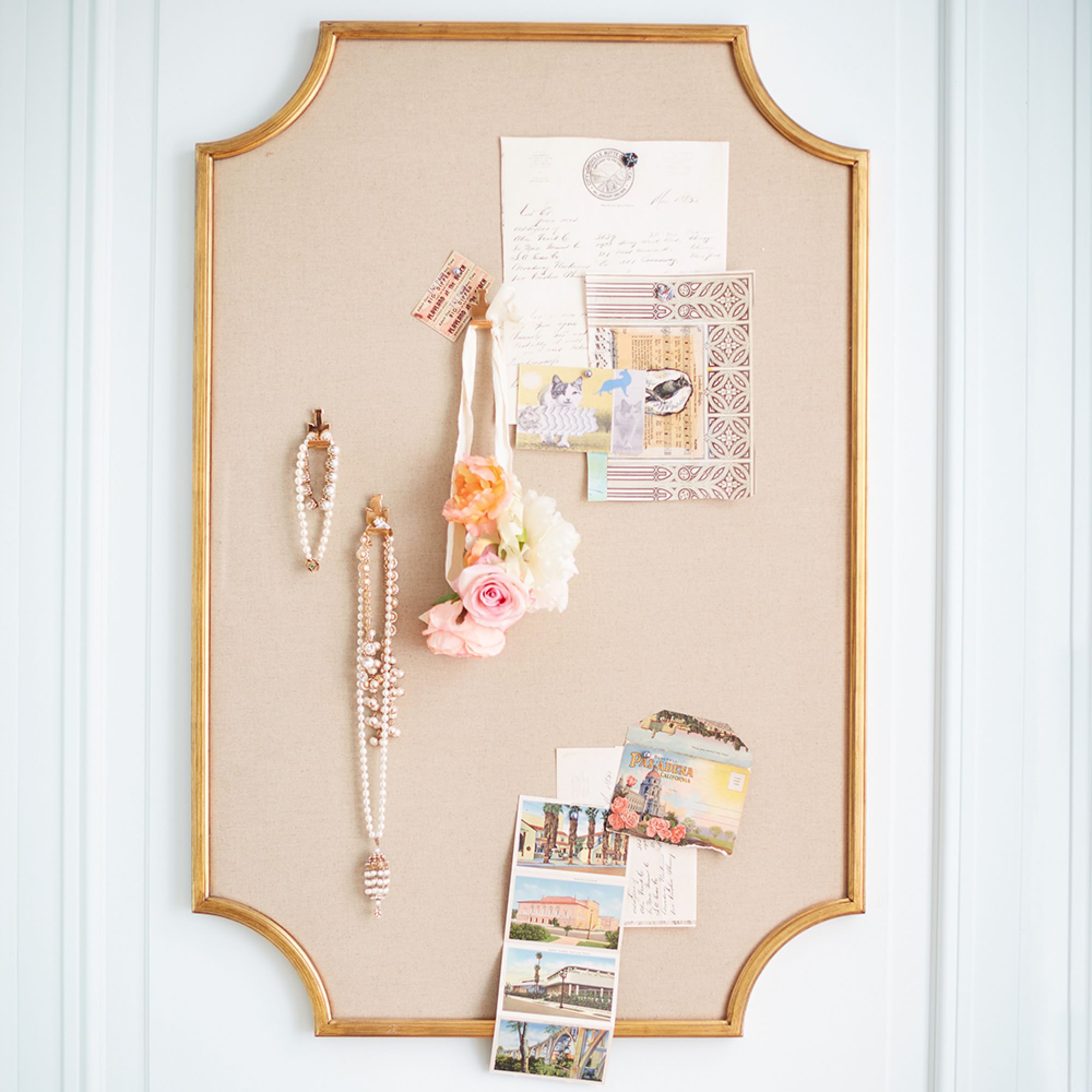 The Emily & Meritt Scallop Statement Pinboard, Gold - Image 0