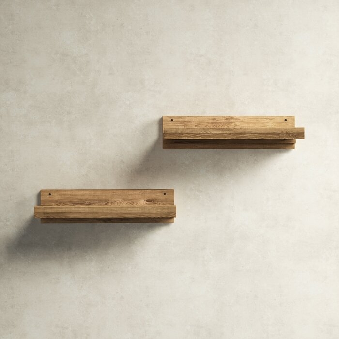Fragoso 2 Piece Pine Solid Wood Floating Shelf - Image 0
