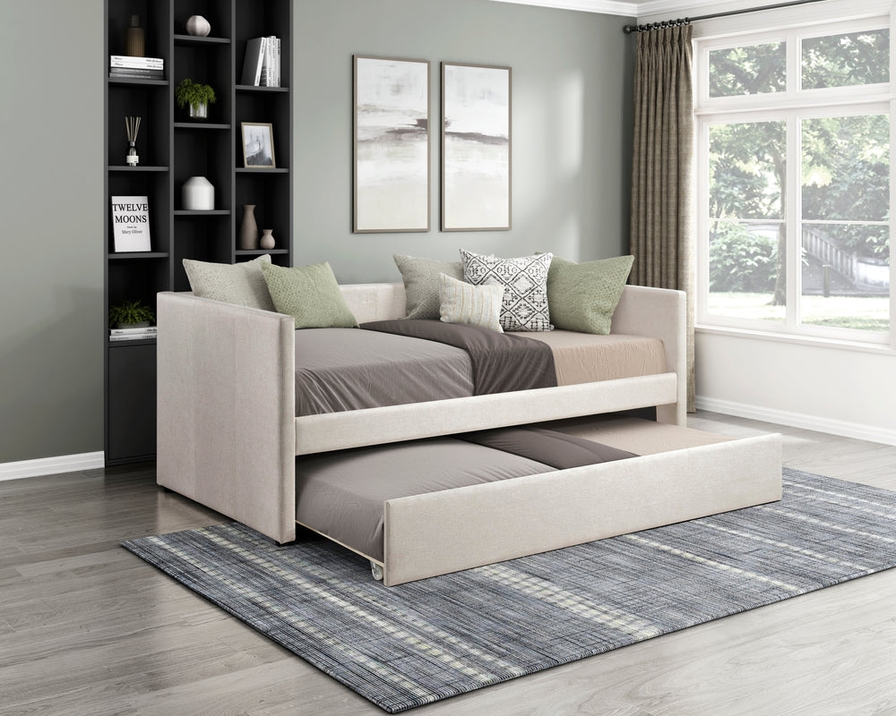 Contour & Co. | Contemporary Modern Upholstered Twin Trundle Daybed - Image 1