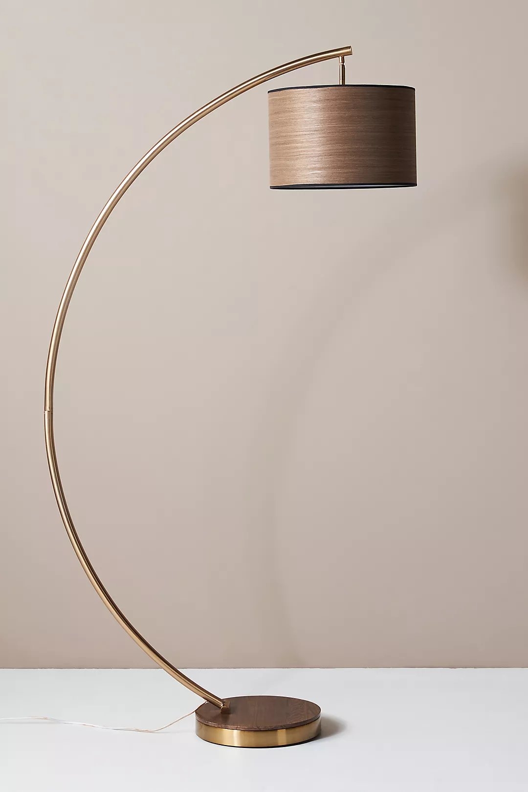 Luna Floor Lamp, Brown & Brass - Image 2