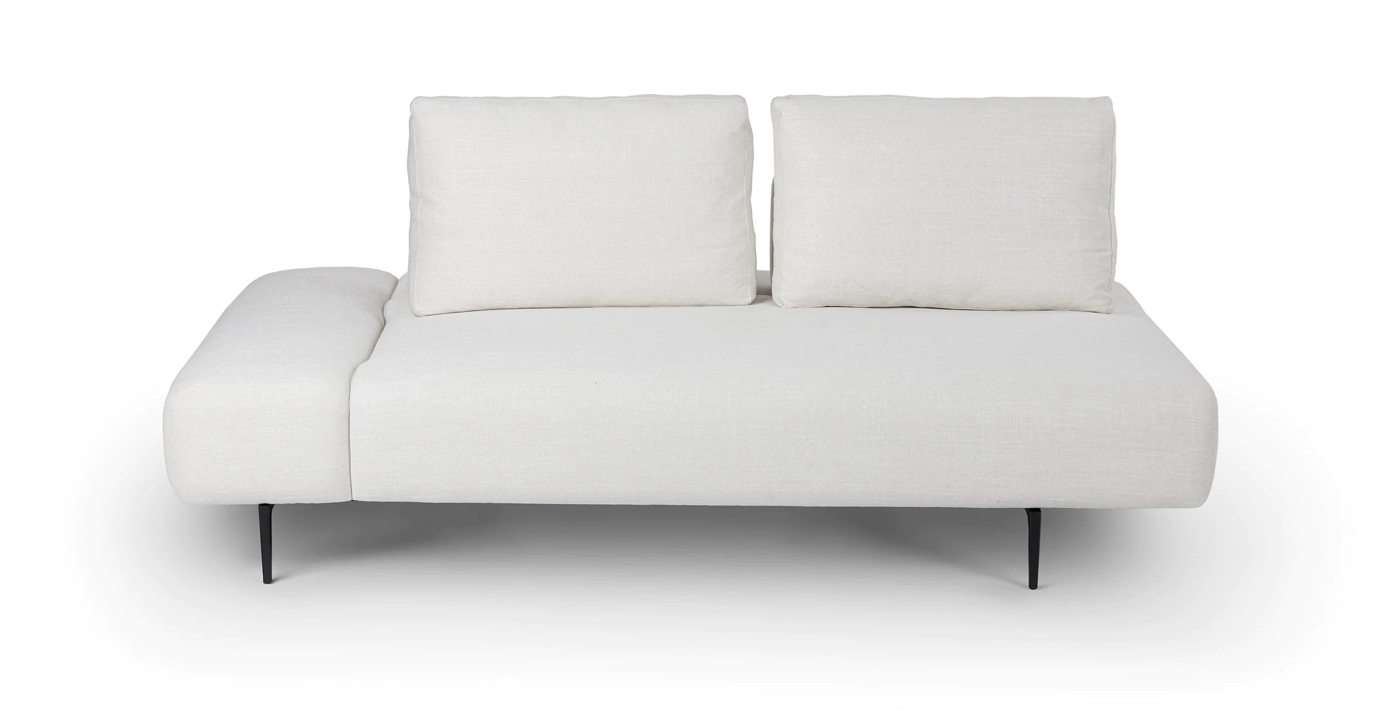Divan Quartz White Left Chaise Lounge - Image 1