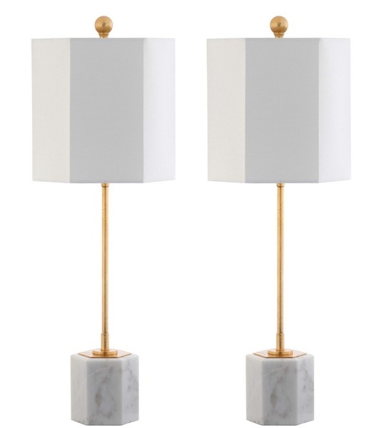 Magdalene Marble Table Lamp - White/ - Safavieh - Image 0