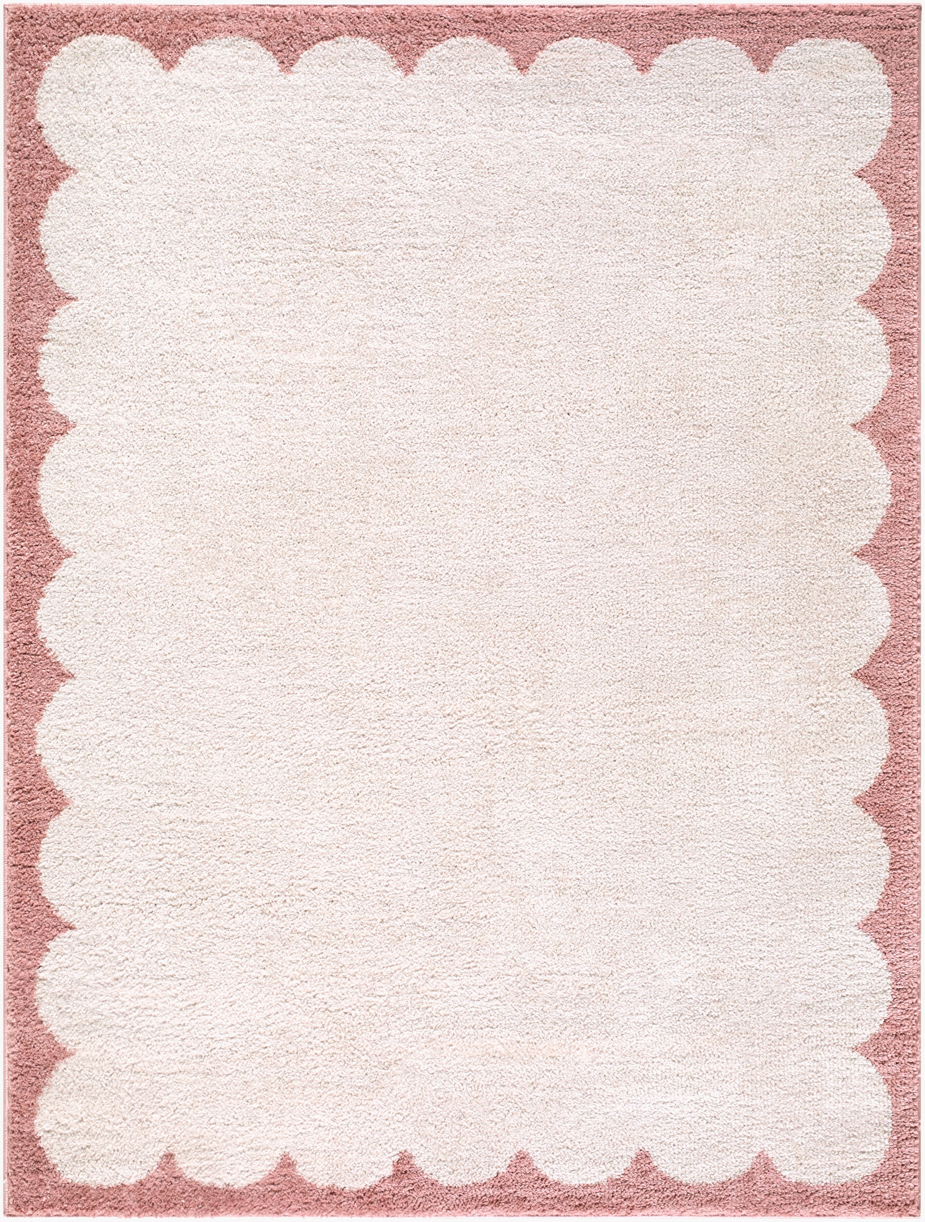 Fossay Shag White Indoor 6'7" x 9' Machine Woven Rug - Image 0