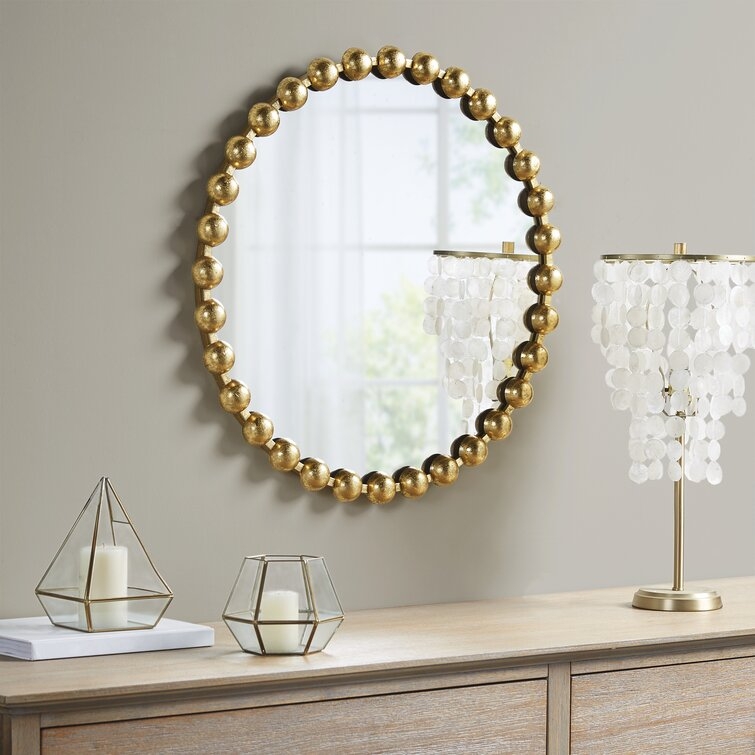 Marlowe Round Metal Wall Mirror - Image 1