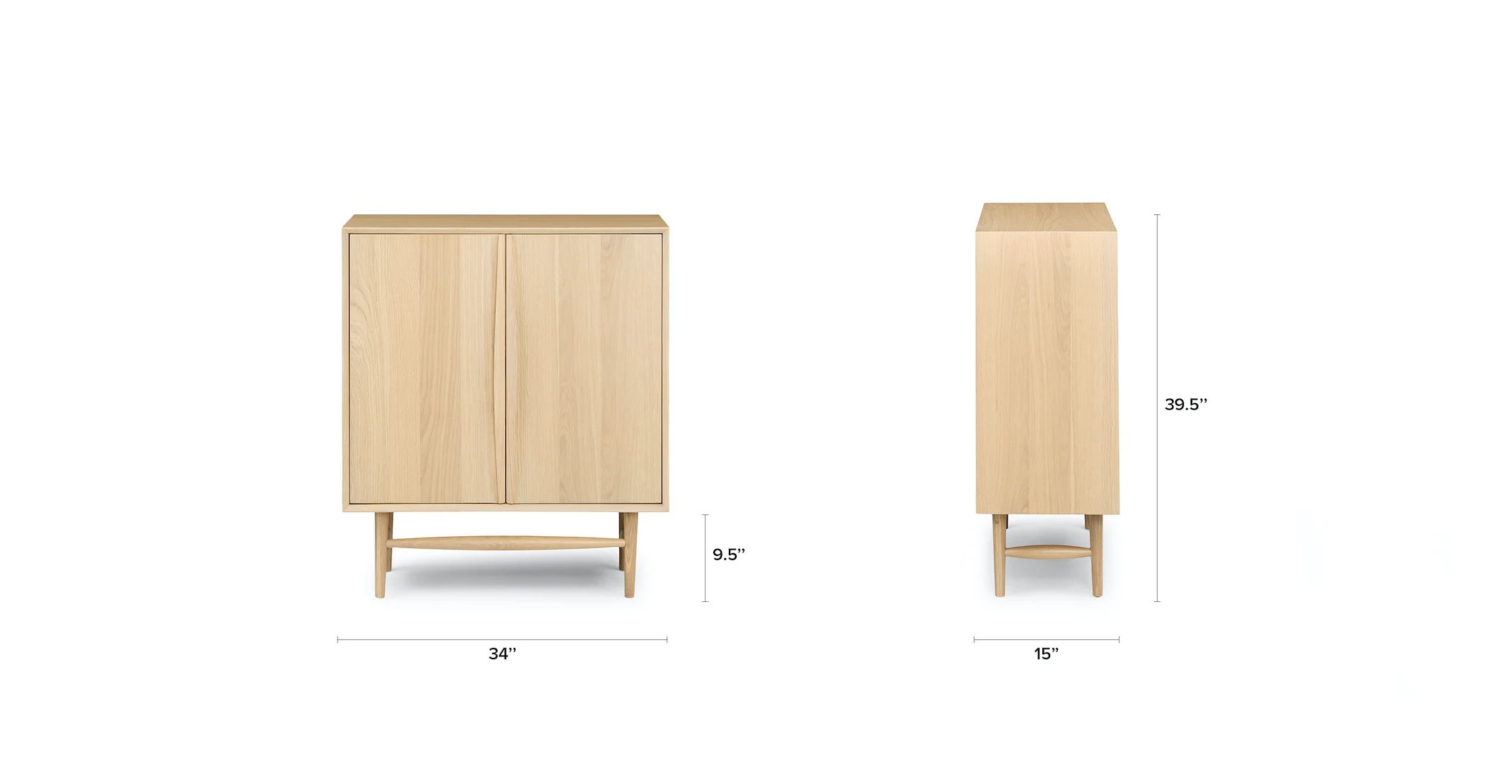 Lenia 34" Cabinet - White Oak - Image 4