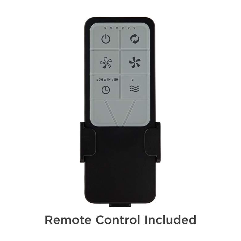 52" Casa Vieja Zebec Black Hugger Ceiling Fan with Remote Control - Image 2