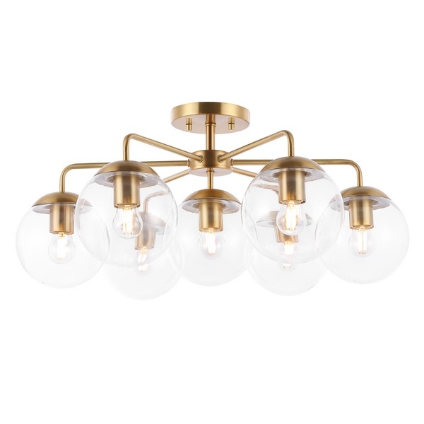 Camdyn 7Lt 25" Flush Mount - Brass - Image 0