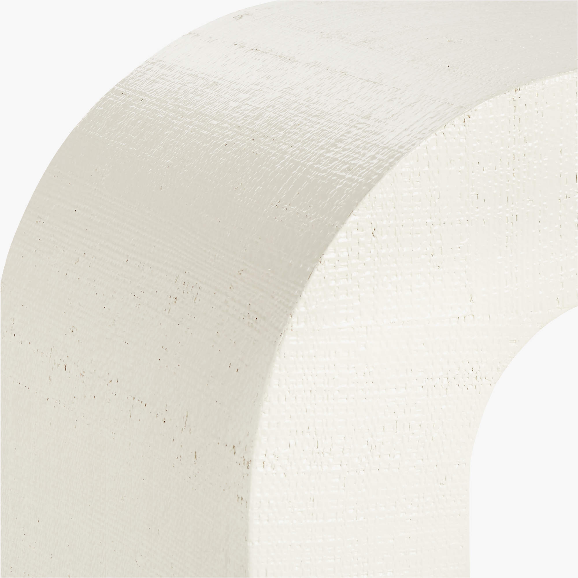 Horseshoe White Lacquered Linen Console Table - Image 3