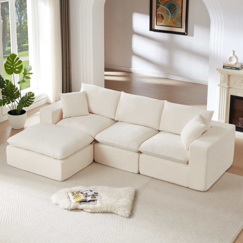 Modern Chenille Cloud Sofa Sectional - Image 0