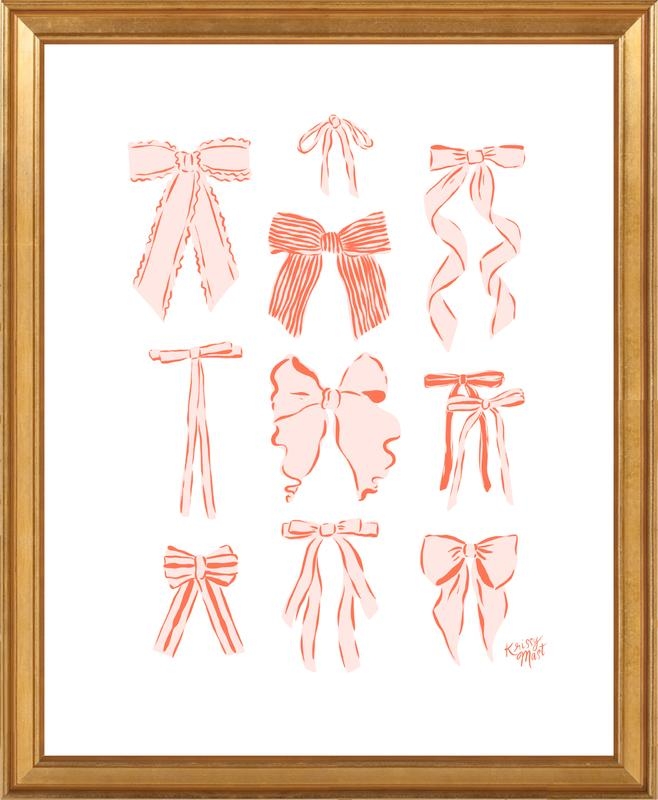Bow Study in Pink and Red - Image 0