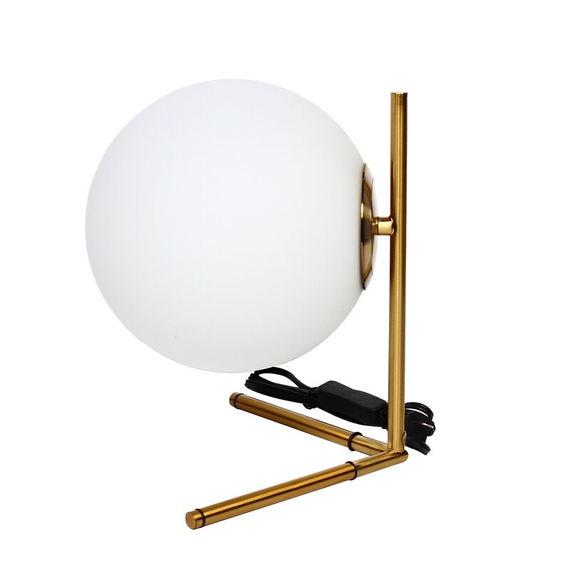 Pacome Nordic Glass Ball Table Lamp Desk Light Reading Lamp with 12W E27 Bulb - Image 1