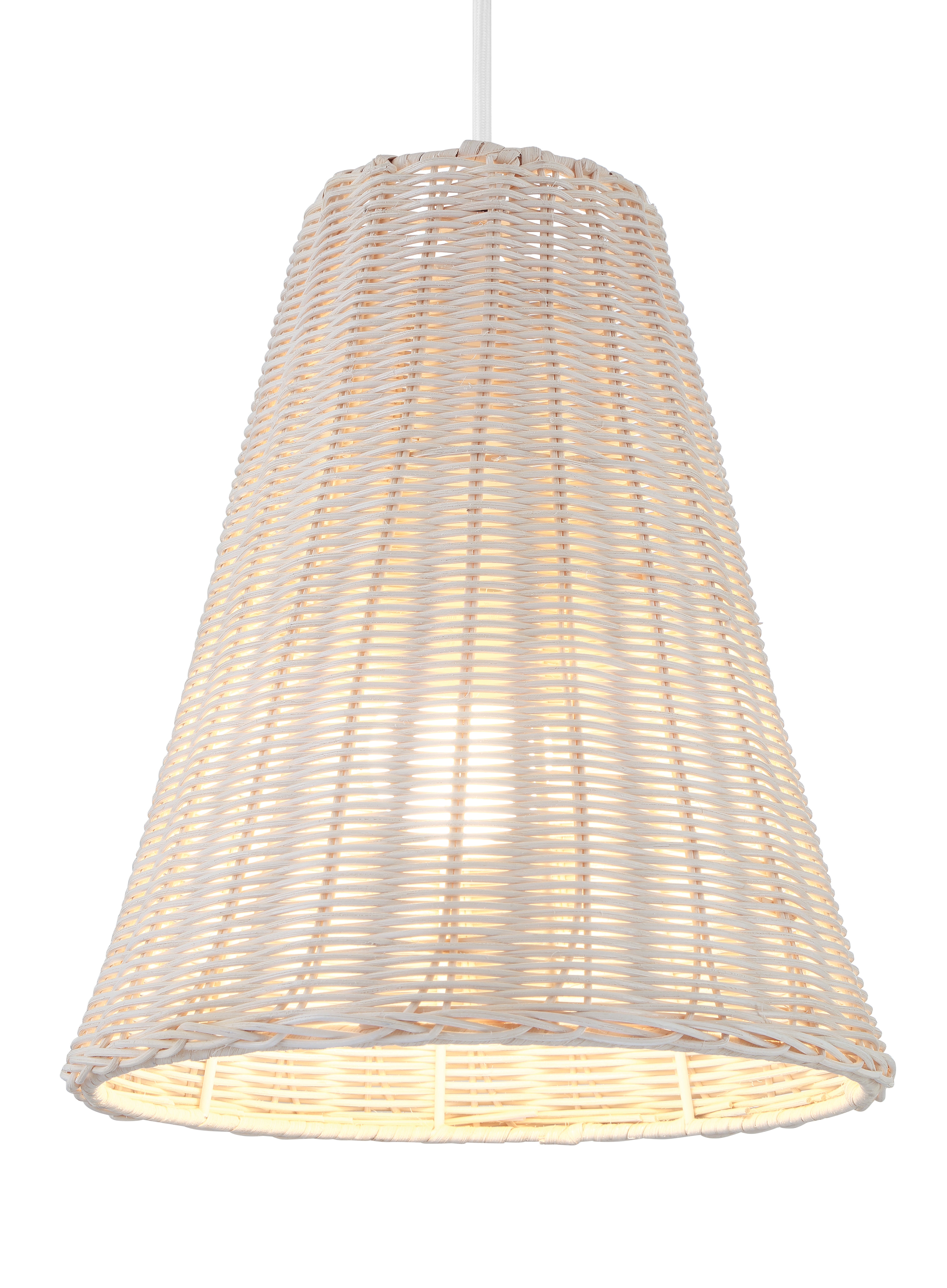 Sonoma Pendant | 10.25" | White Wicker - Image 3