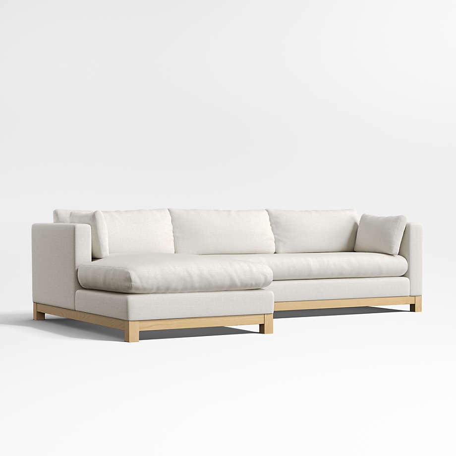 Pacific Wood 2-Piece Chaise Sectional Sofa - Image 1