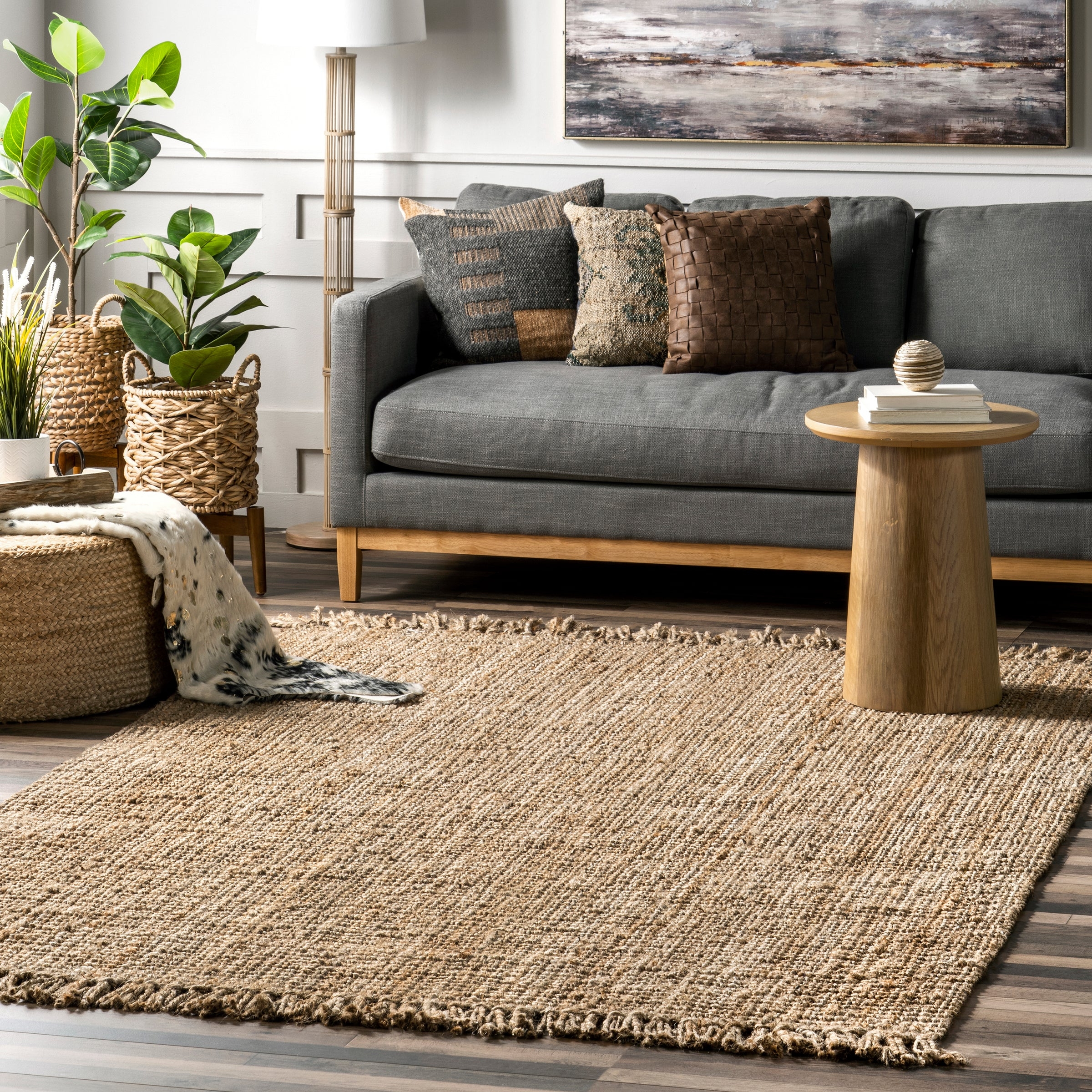 Daniela Farmhouse Chunky Jute Area Rug - Image 0