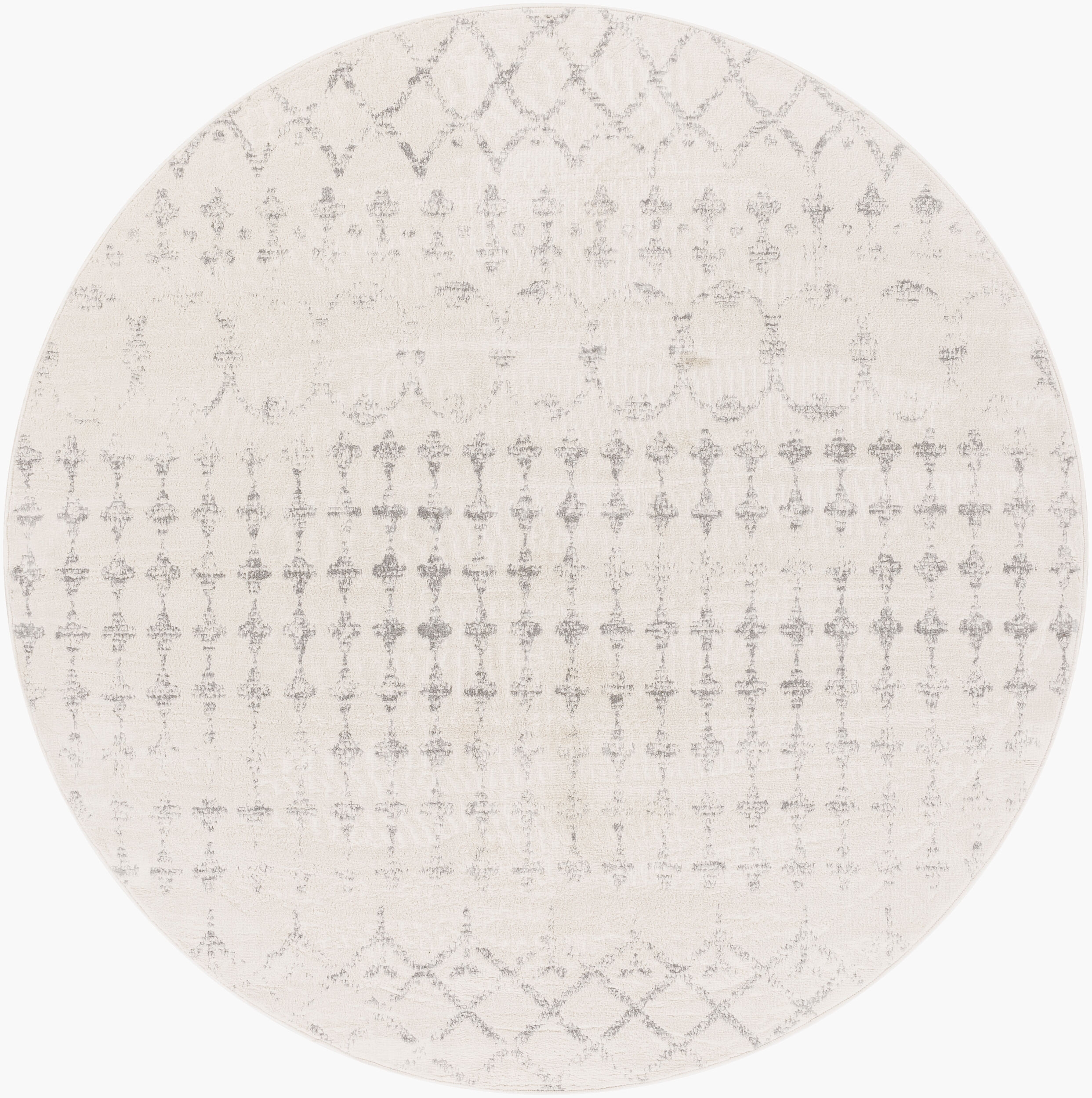 Roma Beige Indoor 6'7" x 6'7" Machine Woven Rug - Image 0