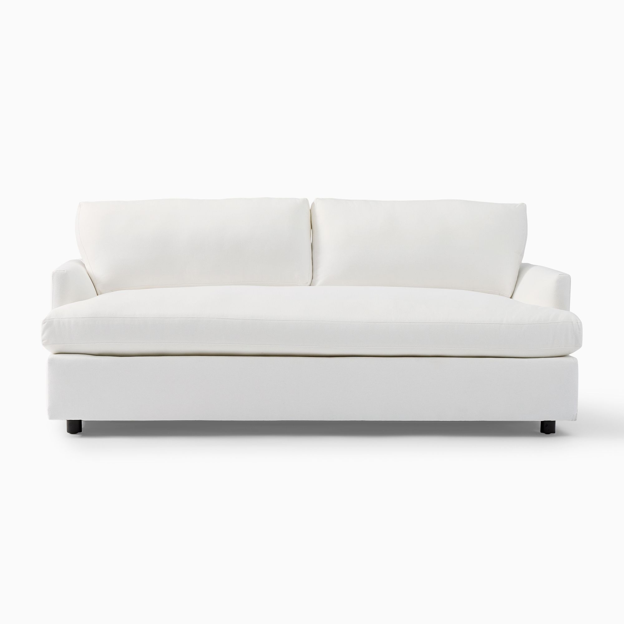 Haven 79" Sleeper Sofa, Performance Washed Canvas, White - Image 6