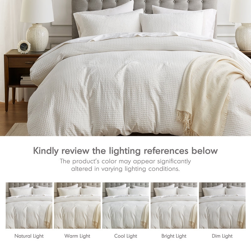 Bora Waffle Weave Textured Microfiber Comforter Set - Image 8