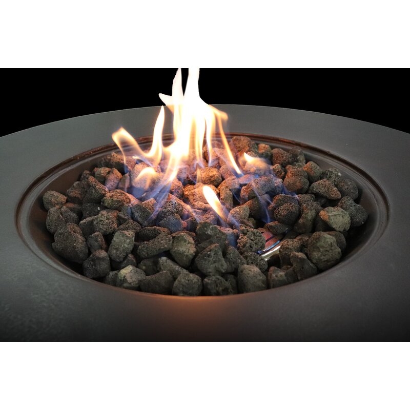 Latitude 11'' H x 30'' W Concrete Outdoor Fire Pit Table with Lid - Image 1