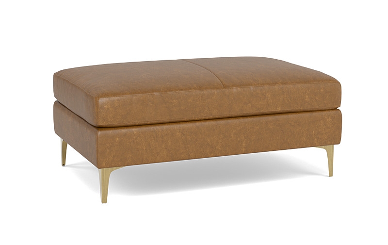 Sloan Leather Ottoman - Image 0