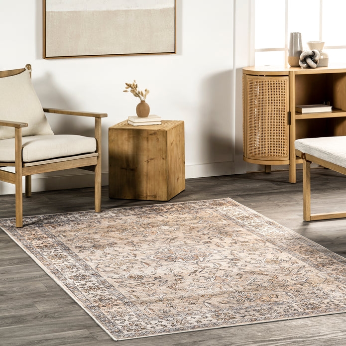 Britt Persian Stain Repellent Machine Washable Area Rug - Image 1