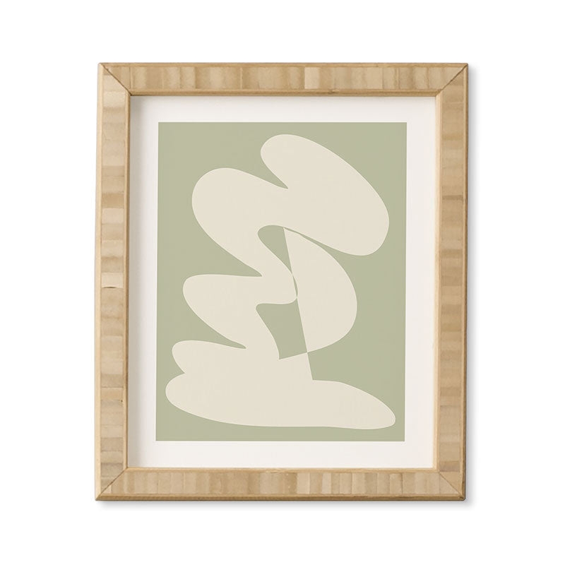 Minimalist Modern Abstract Exp by June Journal - Framed Wall Art Bamboo 8" x 9.5" - Image 0